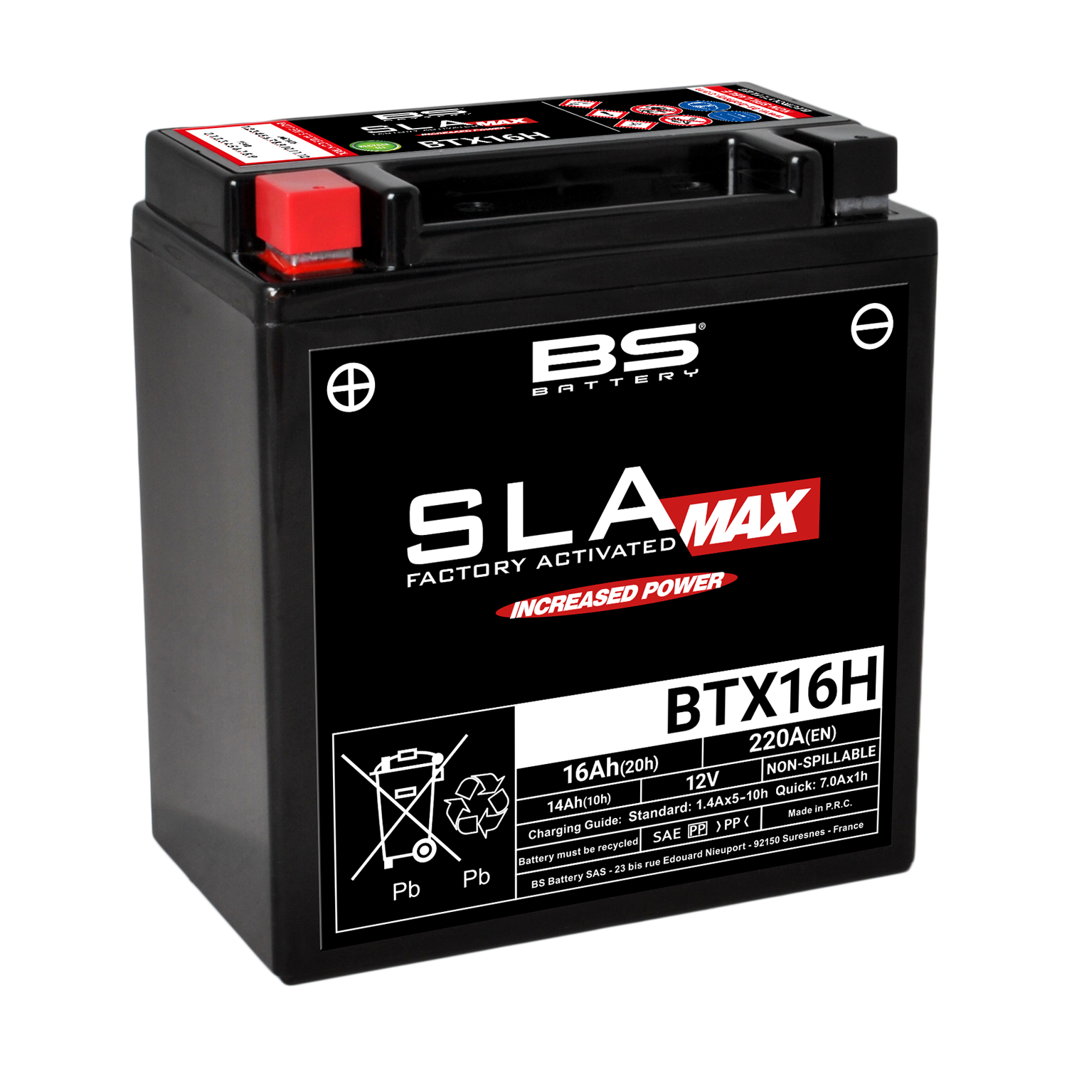 Moto BS SLA Max YTX16H (FA)