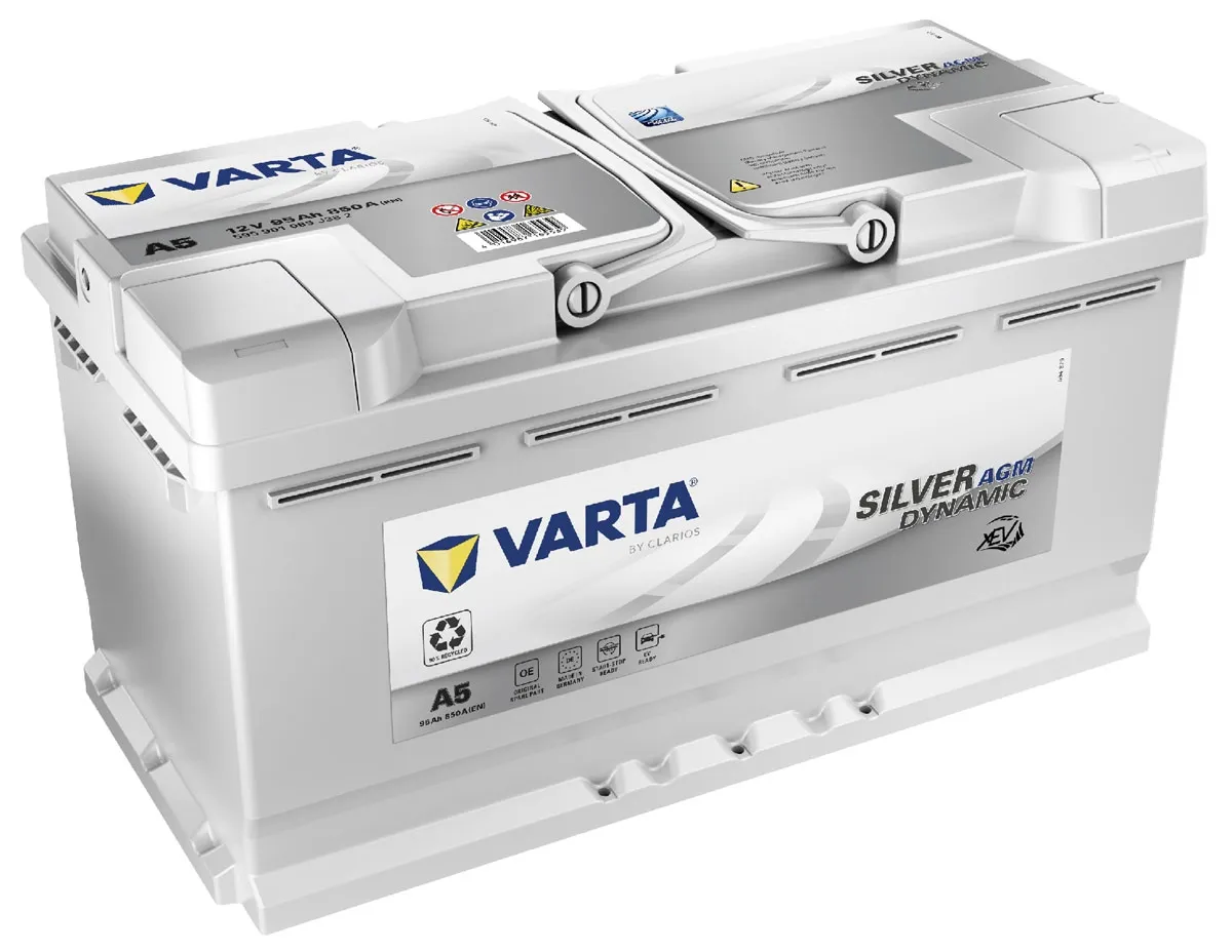 VARTA A5 59501 Silver Dynamic AGM-xEV ready